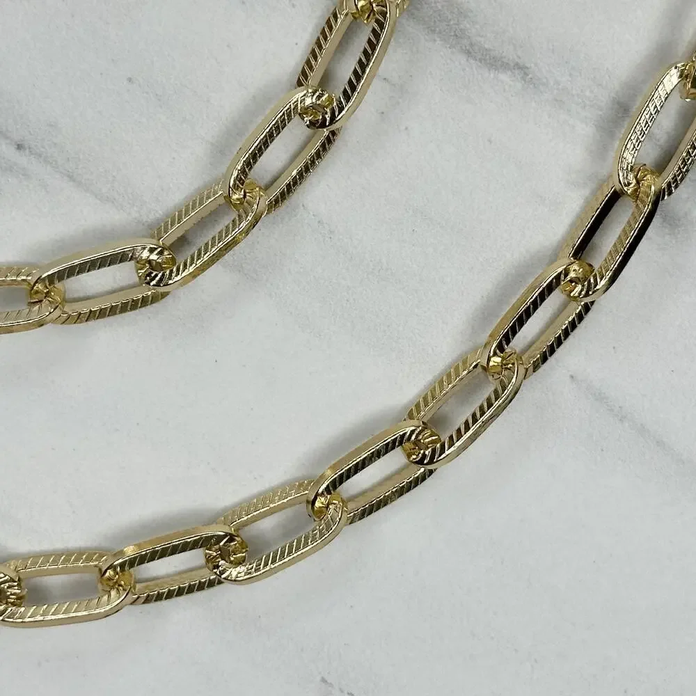 Textured Gold Chain Link Belt Y2K Festival Adjustable One Size ✨